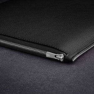 Woolnut Leather Folio Sleeve for 13/14" MacBook, Black