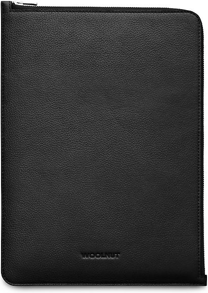 Woolnut Leather Folio Sleeve for 13/14" MacBook, Black