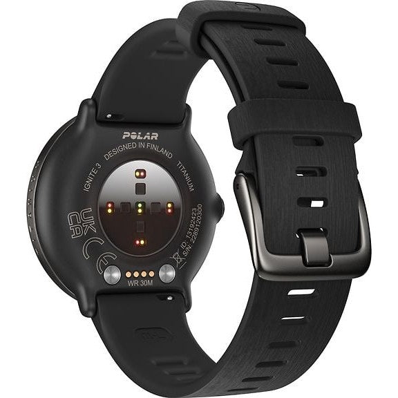 Polar Ignite 3 S-L Titanium Sports Watch, Black