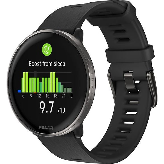 Polar Ignite 3 S-L Titanium Sports Watch, Black