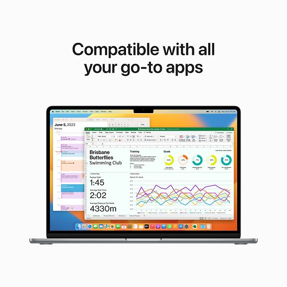 Apple MacBook Air 15" M2 8 GB, 256 GB 2023 Laptop, Space Gray MQKP3