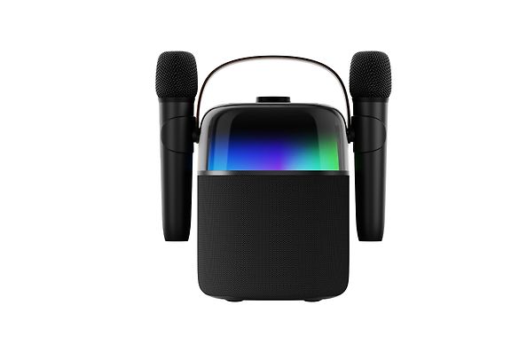 ProCaster Upbeat Karaoke Speaker With Two Microphones, Black