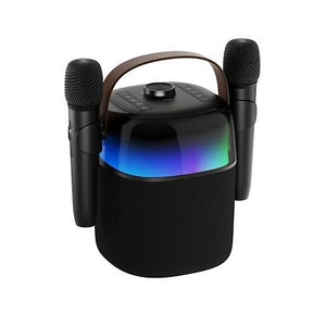 ProCaster Upbeat Karaoke Speaker With Two Microphones, Black