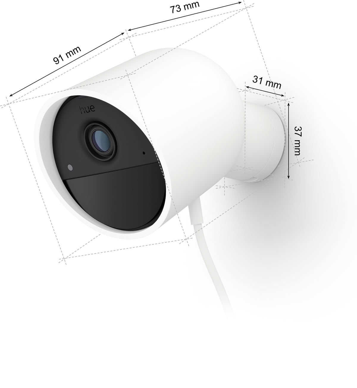 Philips Hue Secure Wired Security Camera, White