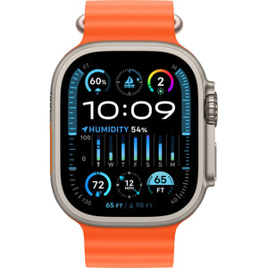 Apple Watch Ultra 2 GPS + Cellular 49 mm Titanium Case with Orange Ocean Band