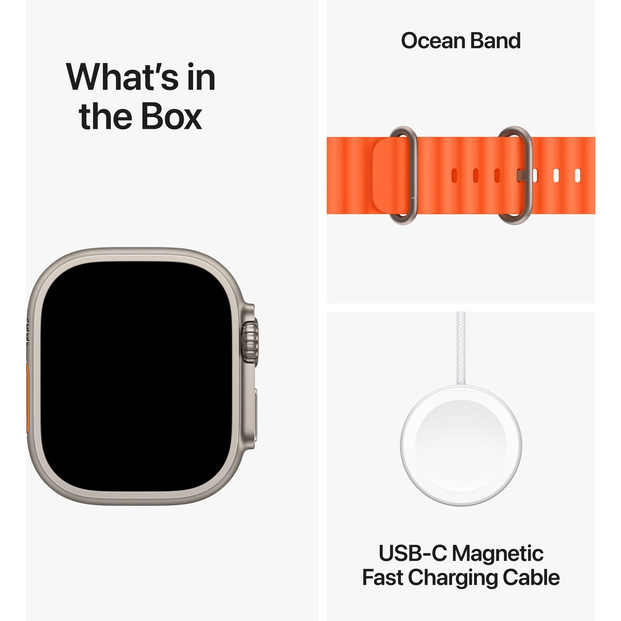 Apple Watch Ultra 2 GPS + Cellular 49 mm Titanium Case with Orange Ocean Band