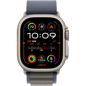 Apple Watch Ultra 2 GPS + Cellular 49mm Titanium Case and Blue Alpine Band Small MREK3