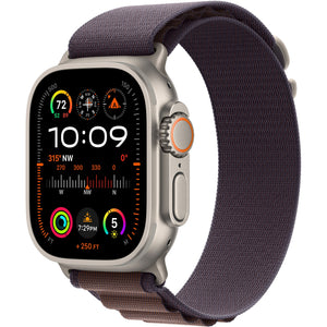 Apple Watch Ultra 2 GPS + Cellular 49 mm Titanium Case with Indigo Alpine Loop, Small