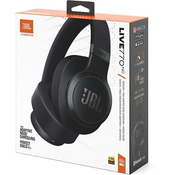 JBL Live 770NC Noise-Cancelling Headphones, Black