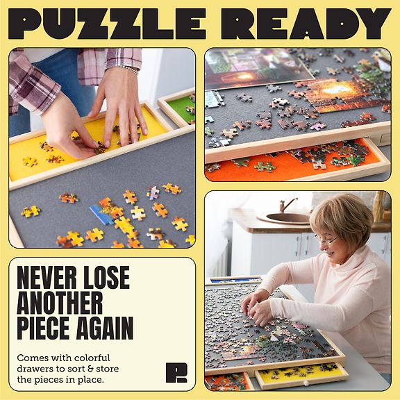 Puzzle Ready - Wooden puzzle board for 1000 pieces