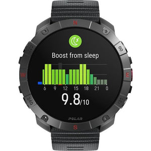 Polar Grit X2 Pro Titan Sports Watch, Black Sport Band