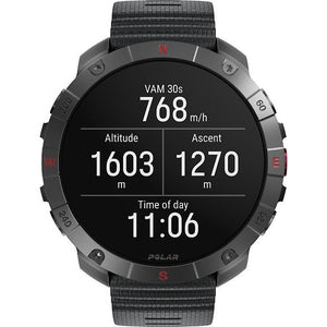 Polar Grit X2 Pro Titan Sports Watch, Black Sport Band