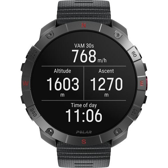 Polar Grit X2 Pro Titan Sports Watch, Black Sport Band