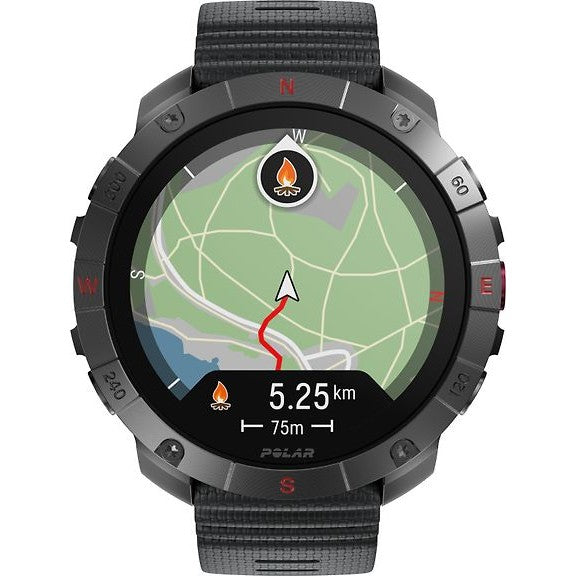 Polar Grit X2 Pro Titan Sports Watch, Black Sport Band