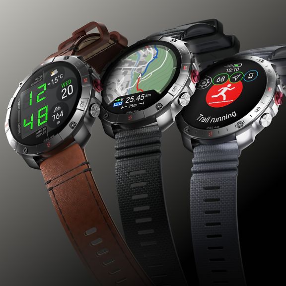 Polar Grit X2 Pro Titan Sports Watch, Black Sport Band