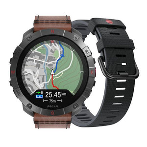 Polar Grit X2 Pro Titan Sports Watch, Black Sport Band