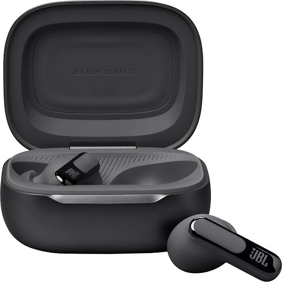 JBL Live Beam 3 Noise-Cancelling In-Ear Headphones, Black