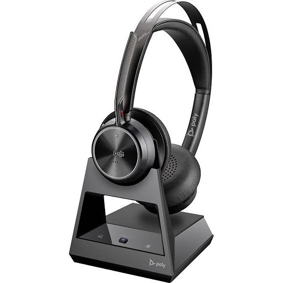 Poly Voyager Focus 2 Bluetooth Headset with Charging Stand, Microsoft Teams Certified