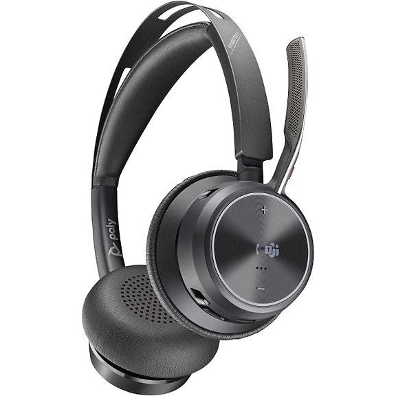 Poly Voyager Focus 2 Bluetooth Headset with Charging Stand, Microsoft Teams Certified