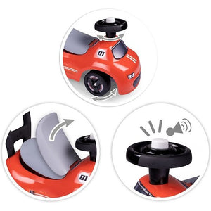 Smoby Kids 2-in-1 Ride-On Car, Red