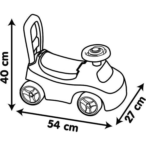 Smoby Kids 2-in-1 Ride-On Car, Red