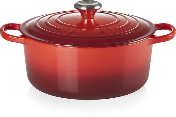 Le Creuset Signature Oval Gryta, 6,3 L, Röd