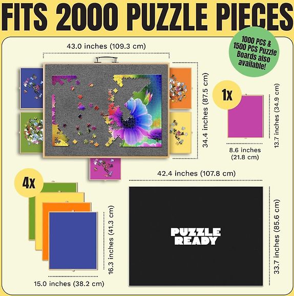 Puzzle Ready - Wooden Puzzle Board, for 2000 pieces
