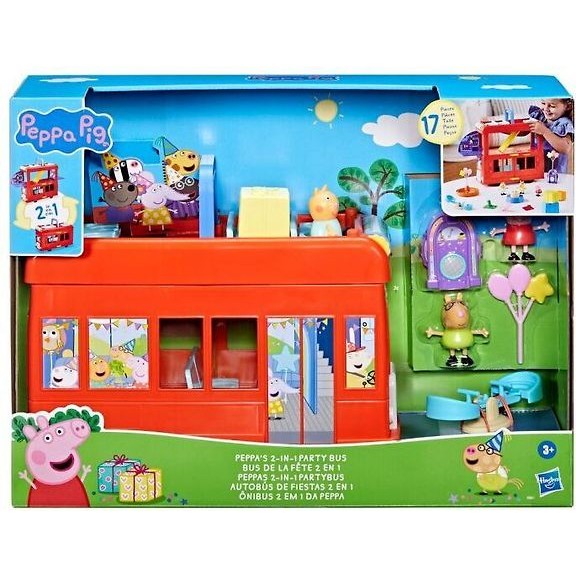 Peppa Pig 2-in-1 Party Bus Playset