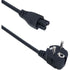 Fuj:tech CEE 7/7 - C5 Power Cable with Angle Plug, Black, 5 M