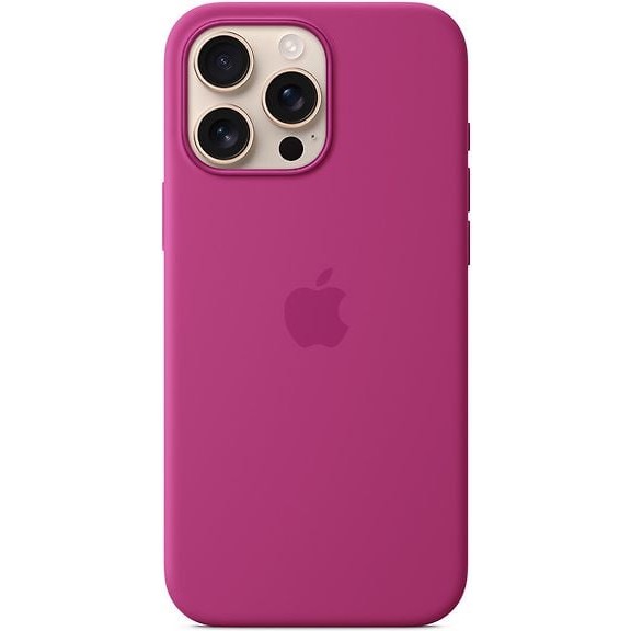 Apple iPhone 16 Pro Max Silicone Case with MagSafe, Fuchsia