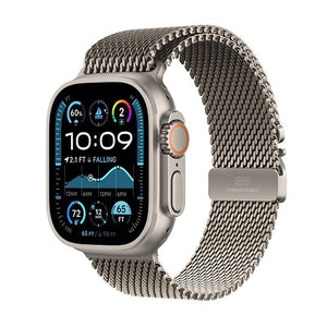 Apple Watch Ultra 2 GPS+Cell 49mm Natural Titanium Case, Titanium Milanese Loop, Small