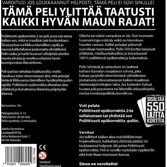 Politically Incorrect 2 - Party Game in Finnish