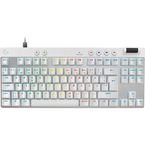 Logitech G Pro X TKL RAPID Wired Gaming Keyboard, White