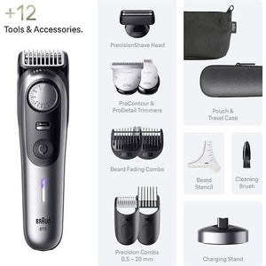 Braun Series 9 Beard Trimmer, BT9560, Chrome