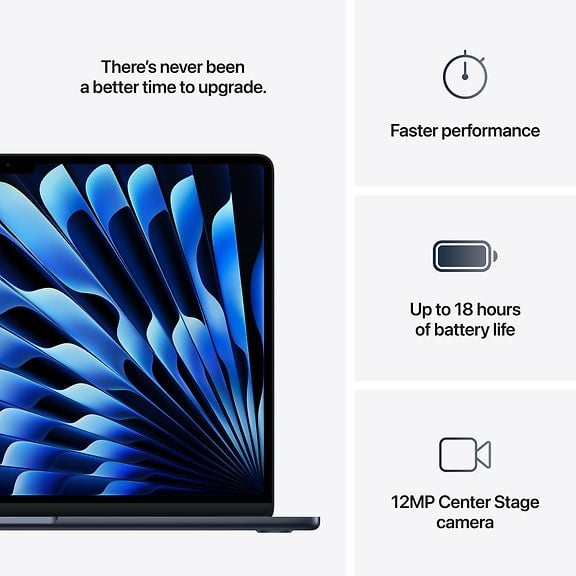 MacBook Air 15 Apple M4 16GB 256GB SSD, Midnight