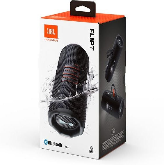 JBL Flip 7 Bluetooth Speaker, Black
