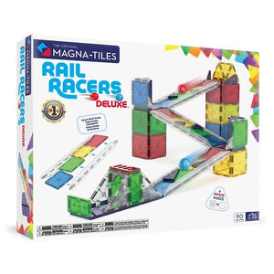 MAGNA-TILES® Rail Racer Deluxe Magnetic Marble Run, 90 pieces