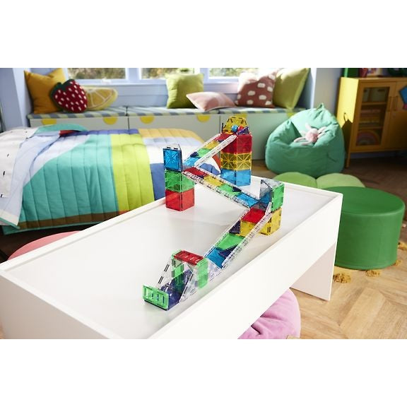 MAGNA-TILES® Rail Racer Deluxe Magnetic Marble Run, 90 pieces