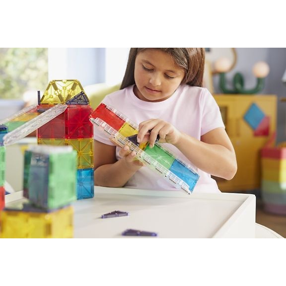 MAGNA-TILES® Rail Racer Deluxe Magnetic Marble Run, 90 pieces