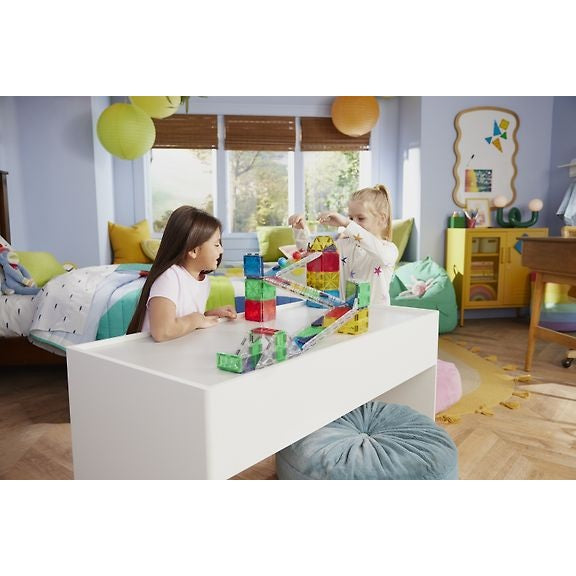 MAGNA-TILES® Rail Racer Deluxe Magnetic Marble Run, 90 pieces