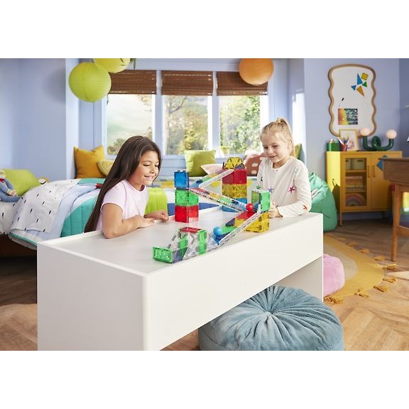 MAGNA-TILES® Rail Racer Deluxe Magnetic Marble Run, 90 pieces