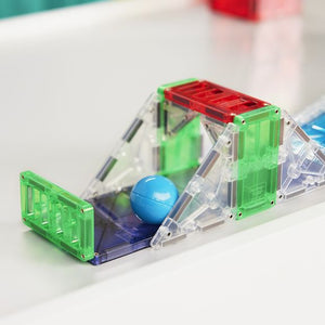 MAGNA-TILES® Rail Racer Deluxe Magnetic Marble Run, 90 pieces