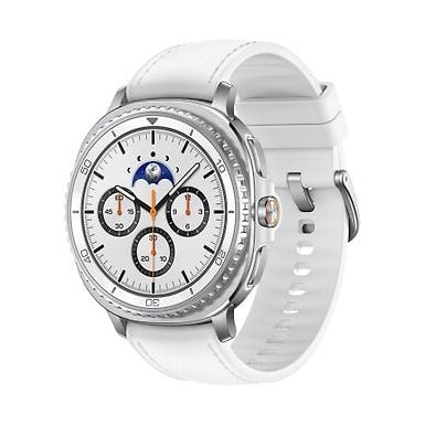 Samsung Galaxy Watch8 Classic 4G Smartwatch, 46mm, White with eSIM