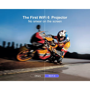 WiMiUS P62 Full HD 1080P Home Cinema Projector with Auto Focus, Wi-Fi 6, and Bluetooth 5.2
