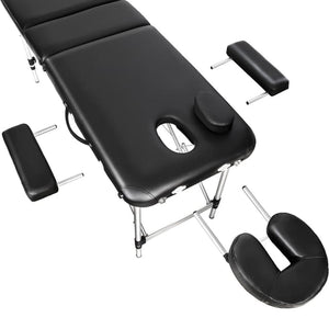 Tectake 3-Zone Massage Table with 5cm Pad and Aluminum Frame