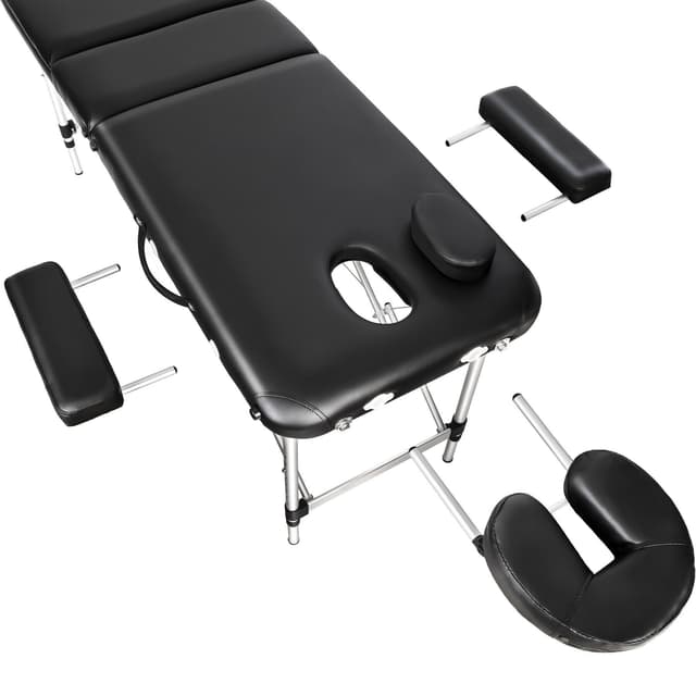 Tectake 3-Zone Massage Table with 5cm Pad and Aluminum Frame