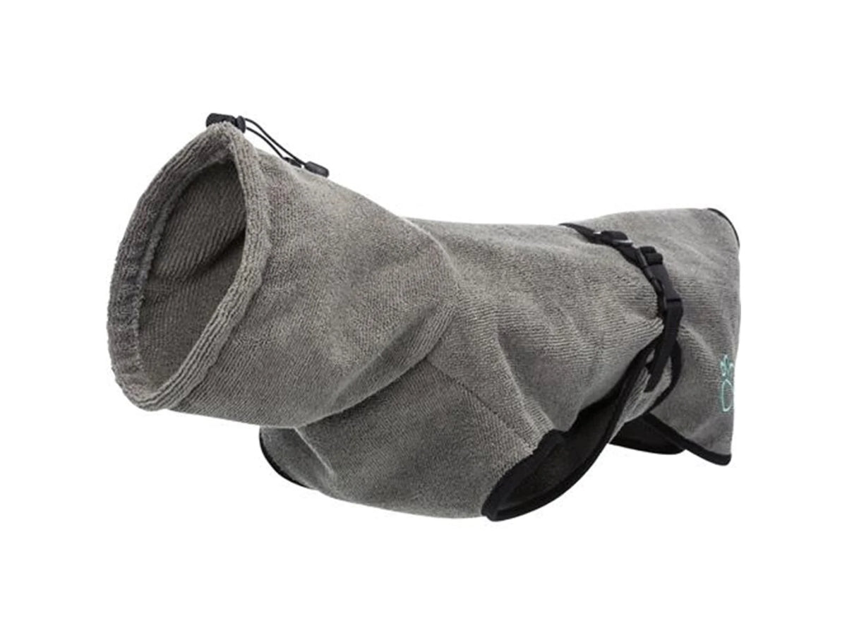 Trixie Terry Cloth Dog Bathrobe, Grey
