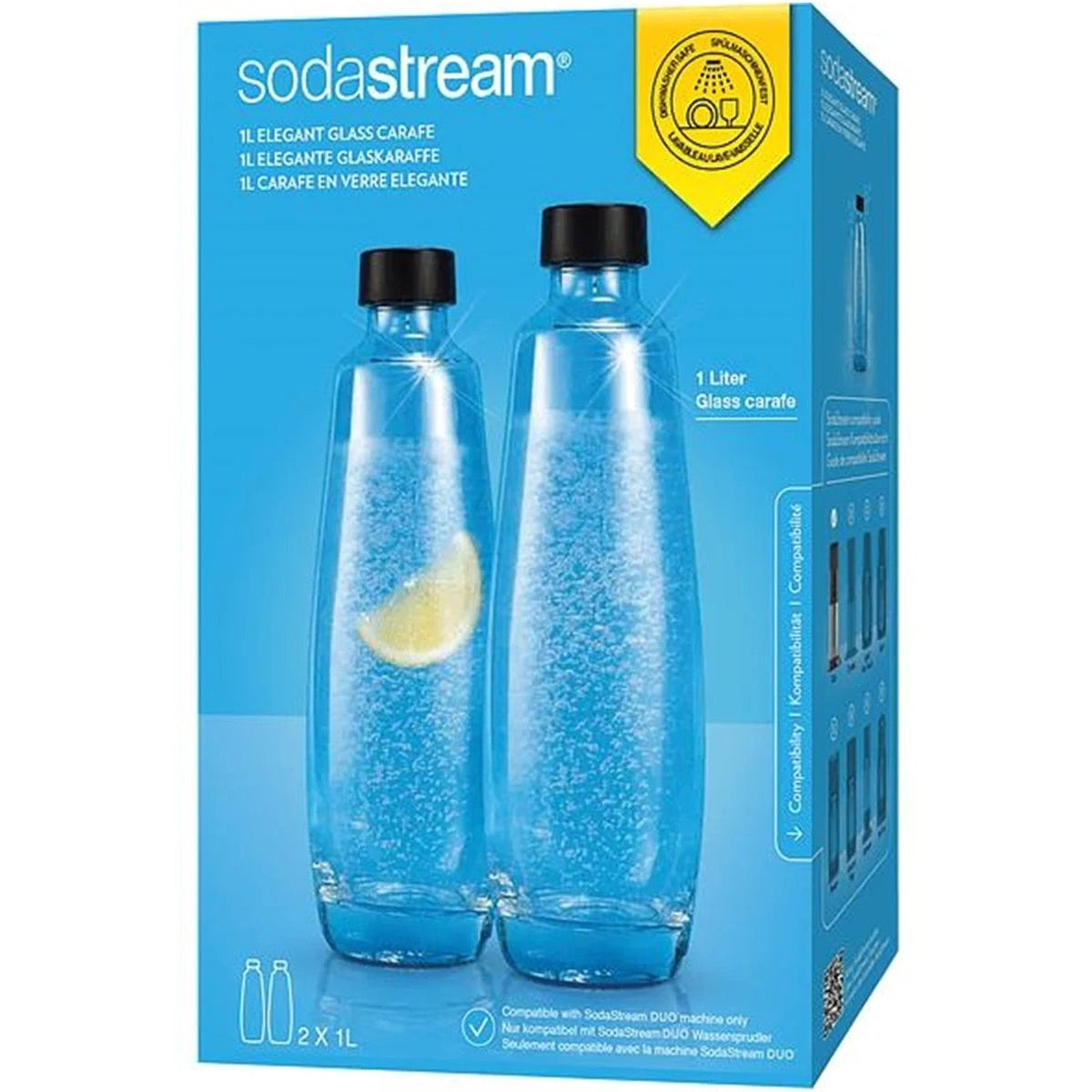 SodaStream Glass Bottle Duo Pack, 2 pcs