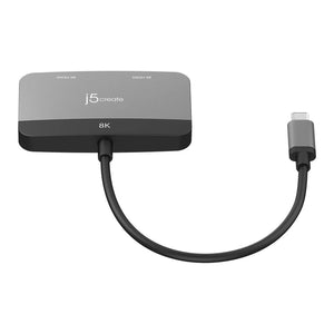 J5 Create USB-C - 2x HDMI 8K - adapter, Grey