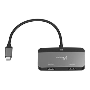 J5 Create USB-C - 2x HDMI 8K - adapter, Grey